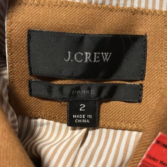 J CREW Parke Blazer Jacket in Wool Flannel Heather Caramel J5627 size 2 - Picture 5 of 5